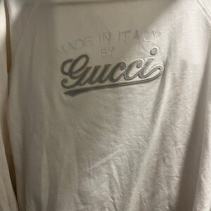 Gucci white zipper hoodie